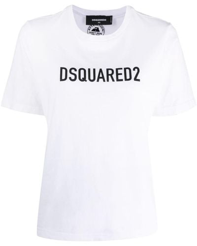 DSquared² T-shirt en coton à logo imprimé - Blanc