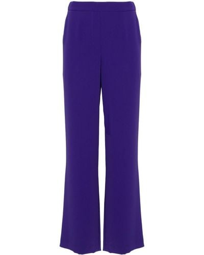 P.A.R.O.S.H. Crepe Mid-rise Trousers - Purple