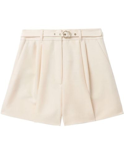 Zimmermann Belted Tailored Shorts - Natural