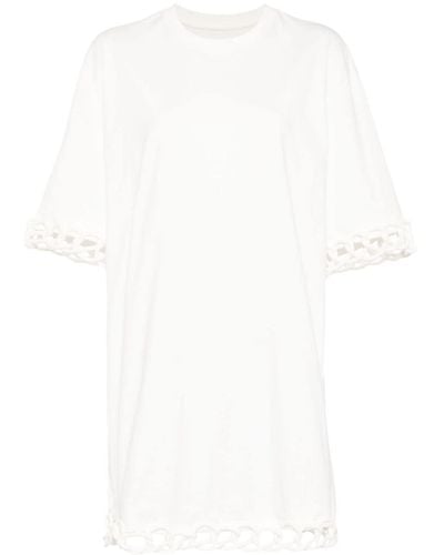 JNBY Perforated-detailing Cotton Dress - White