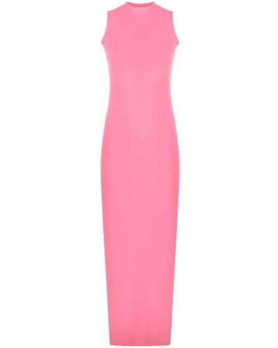 Sportmax Cut-Out Detail Long Dress - Pink