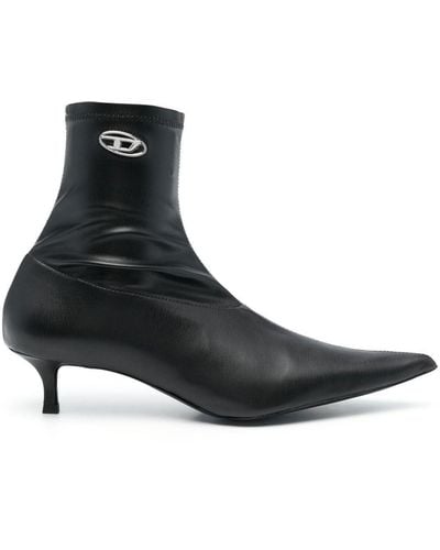 DIESEL D-kittie 50mm Leather Ankle Boots - Black