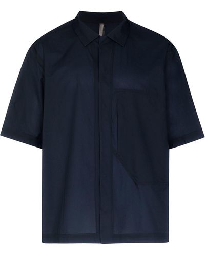 Veilance Paneled Short-sleeve Shirt - Blue
