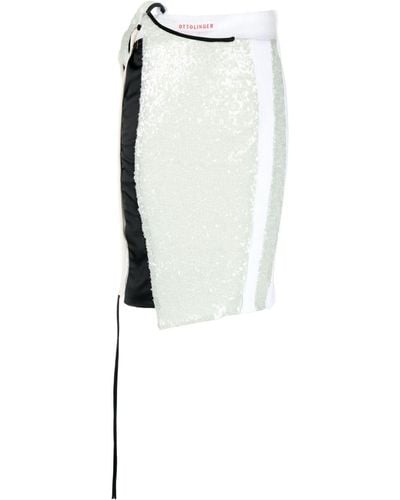 OTTOLINGER Sequinned Panelled Midi Skirt - White