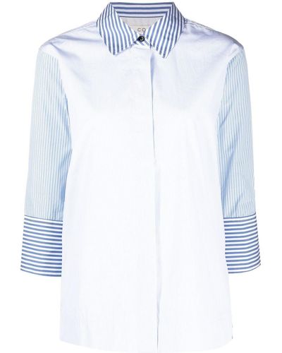 Co. Camicia n design patchwork - Bianco