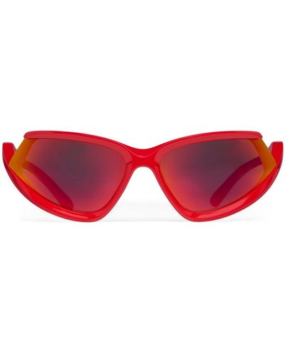 Balenciaga Side Xpander Cat Sonnenbrille - Rot
