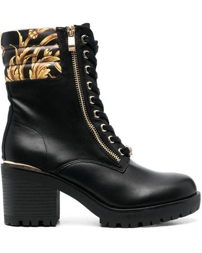 Versace Mia Garland-print 70mm Ankle Boots - Black