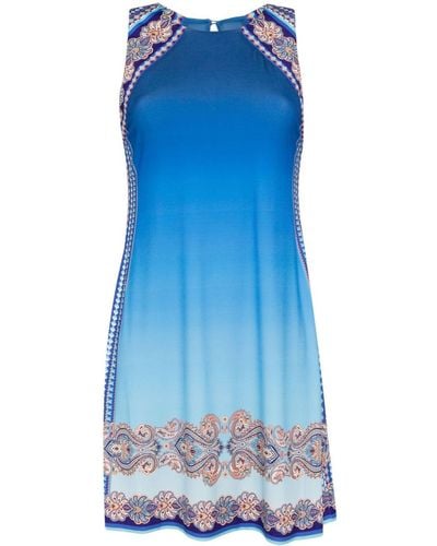 Hale Bob Liliana Jersey Sleeveless Dress - Blue