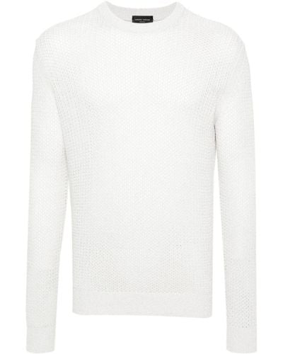 Roberto Collina Open-knit Sweater - White
