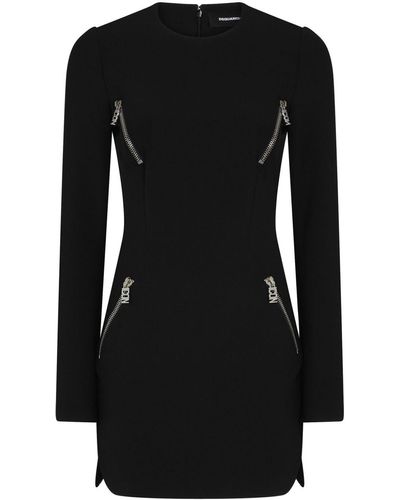 DSquared² Mini-jurk Met Lange Mouwen - Zwart