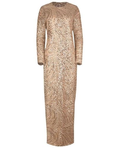 Pamella Roland Sequinned Tulle Gown - Natural