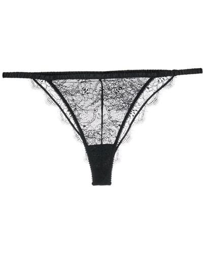 Love Stories Floral-lace Thong - Grey