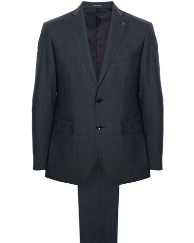 Tagliatore Notch-lapels Single-breasted Suit - Blue