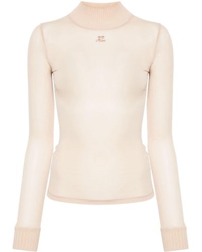 Courreges Reedition Mesh Top - Natural