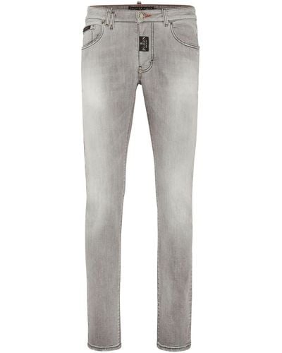 Philipp Plein Tief sitzende Skinny-Jeans - Grau