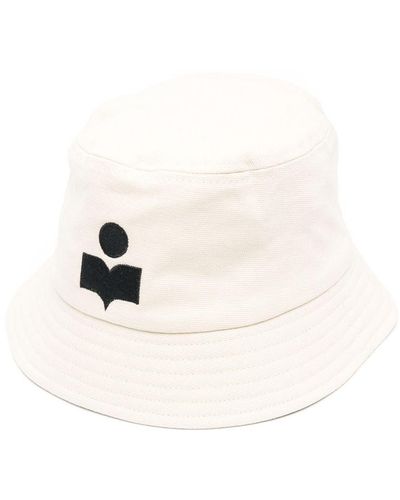 Isabel Marant Sombrero de pescador con logo estampado - Blanco