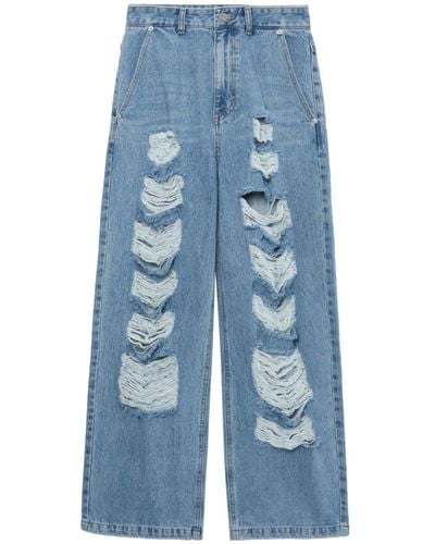 SJYP High-rise Wide-leg Jeans - Blue