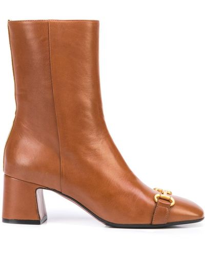 Madison Maison Horsebit Leather Boots - Brown