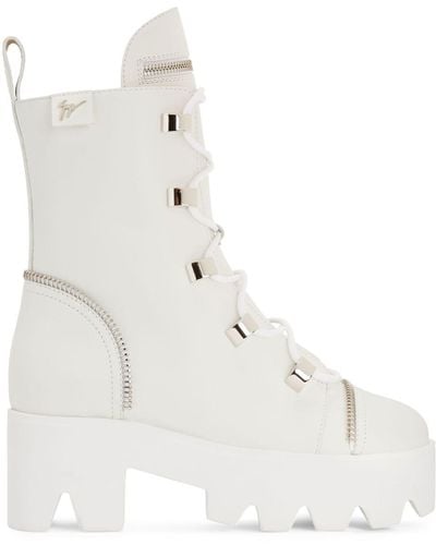 Giuseppe Zanotti Juliett Lace-up Boots - White