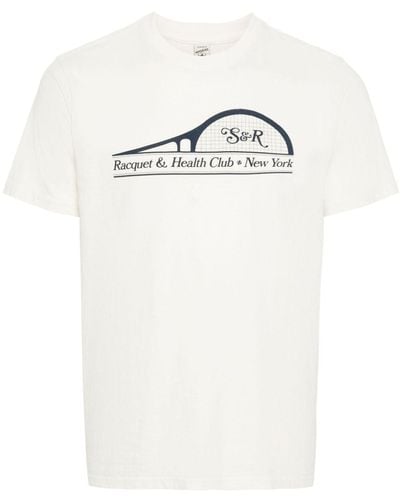 Sporty & Rich S&r Racket Cotton T-shirt - White