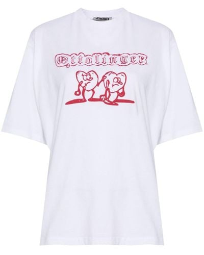 OTTOLINGER Logo-Print T-Shirt - White