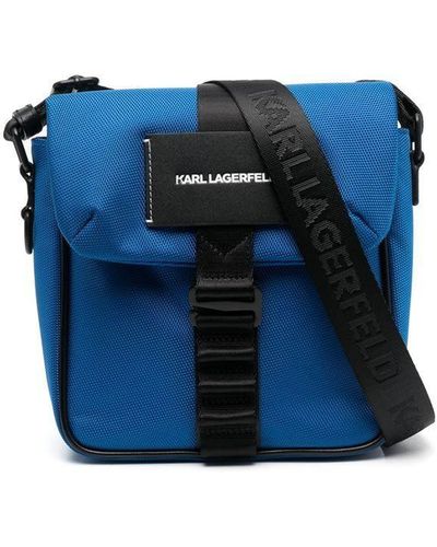 Karl Lagerfeld Logo-patch Shoulder Bag - Blue