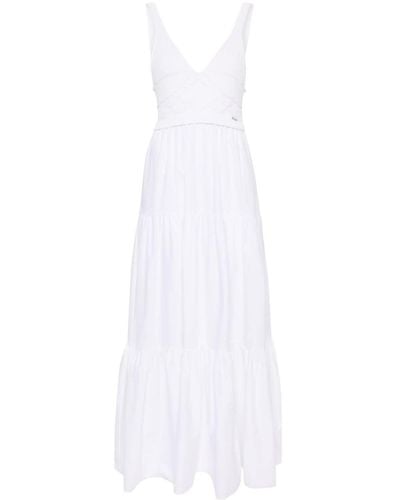 Liu Jo Crochet-knit Cotton Maxi Dress - White