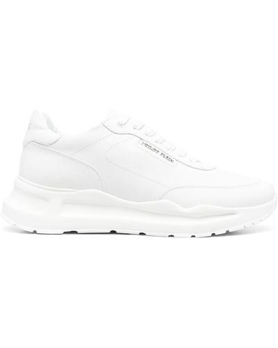 Philipp Plein Runner Leather Low-top Sneakers - White