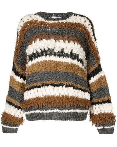 Brunello Cucinelli Chunky-knit Cashmere Sweater - Brown