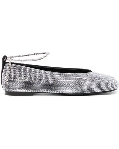 Stine Goya Reelo Crystal-embellished Ballerina Shoes - Grey