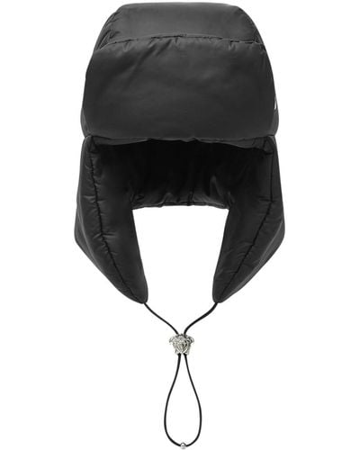 Versace Gewatteerde Skimuts Met Trekkoord - Zwart