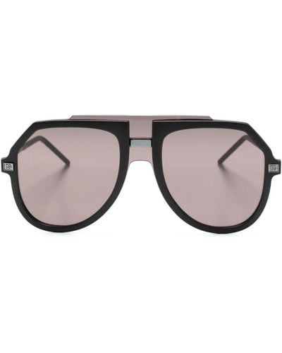 Dolce & Gabbana Dg6195 Pilot-frame Sunglasses - Black
