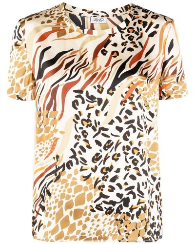 Liu Jo T-shirt à imprimé léopard - Neutre