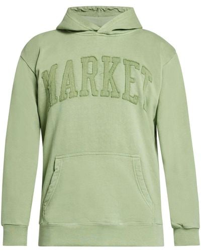 Market Logo-patches Cotton Hoodie - Green