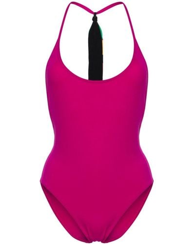 Eres Virtuosa Patchwork-strap Swimsuit - Pink