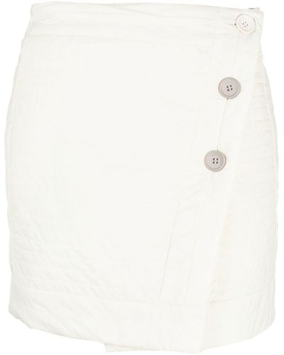Emporio Armani Button-front Quilted Skirt - Natural