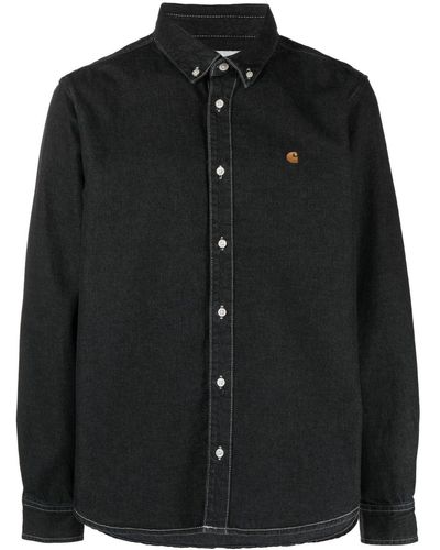 Carhartt Chemise en coton à logo brodé - Noir