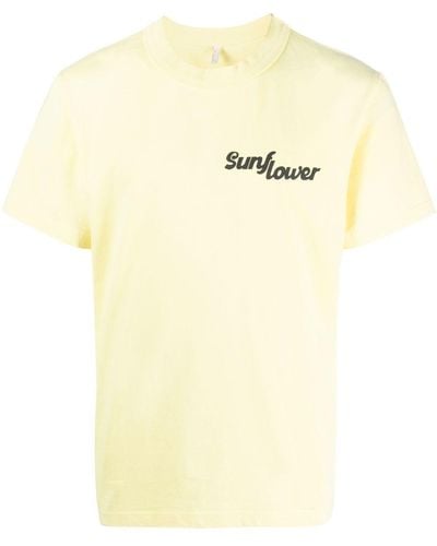 sunflower Pastel Organic-cotton T-shirt - Yellow
