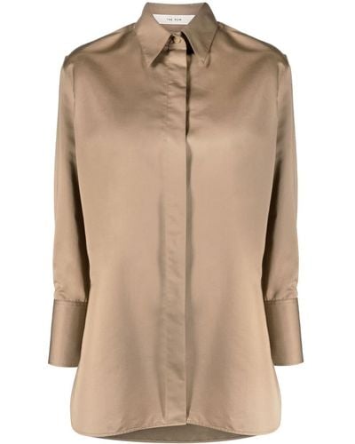 The Row Concealed Button Placket Shirt - Natural