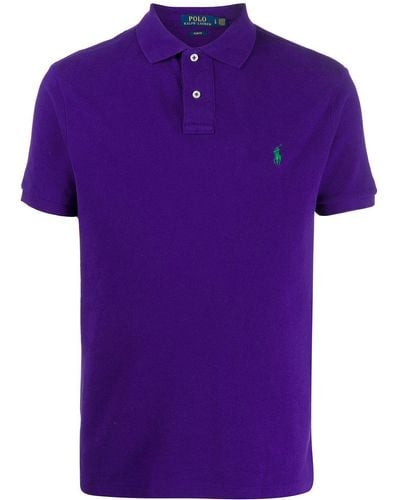 Polo Ralph Lauren Poloshirt mit Logo-Stickerei - Lila