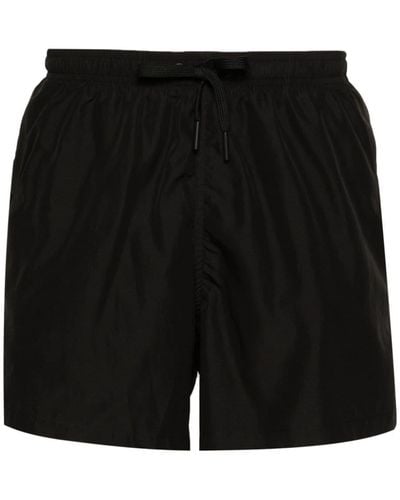 Tagliatore Plain Swim Shorts - Black