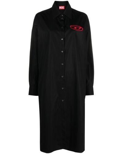 DIESEL D-lun Cotton Shirt Dress - Black