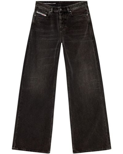 DIESEL 1996 D-sire Low-rise Wide-leg Jeans - ブラック