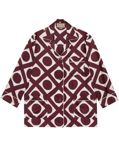 Gucci Hemd mit Kontrastdetails - Rot