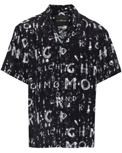 John Richmond Logo-print Short-sleeve Shirt - Black