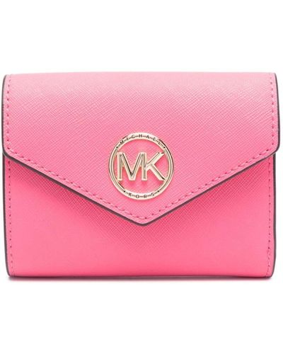 MICHAEL Michael Kors Logo-plaque Leather Wallet - Pink