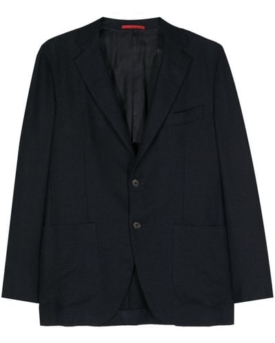 Isaia Sailor Single-breasted Blazer - Black