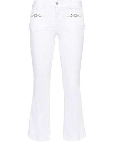 Liu Jo Skinny-Jeans mit Logo-Schild - Weiß