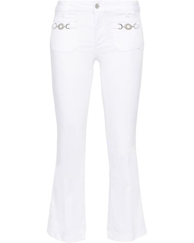 Liu Jo Vaqueros skinny con placa del logo - Blanco