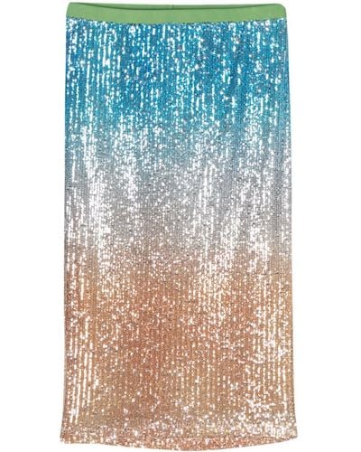 ..,merci Sequin-embellished Midi Skirt - Blue